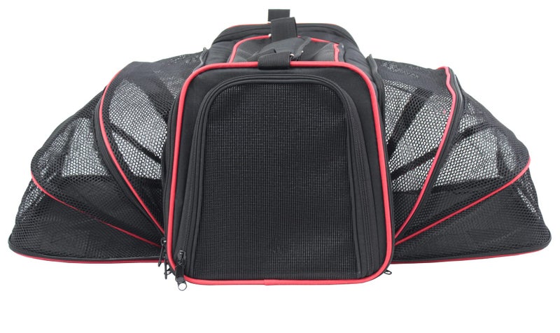 EliteField Expandable Soft Pet Carrier (3 Year Warranty, Airline Approved), Multiple Sizes and Colors Available (20" L x 12" W x 11" H, Black) - Image 1